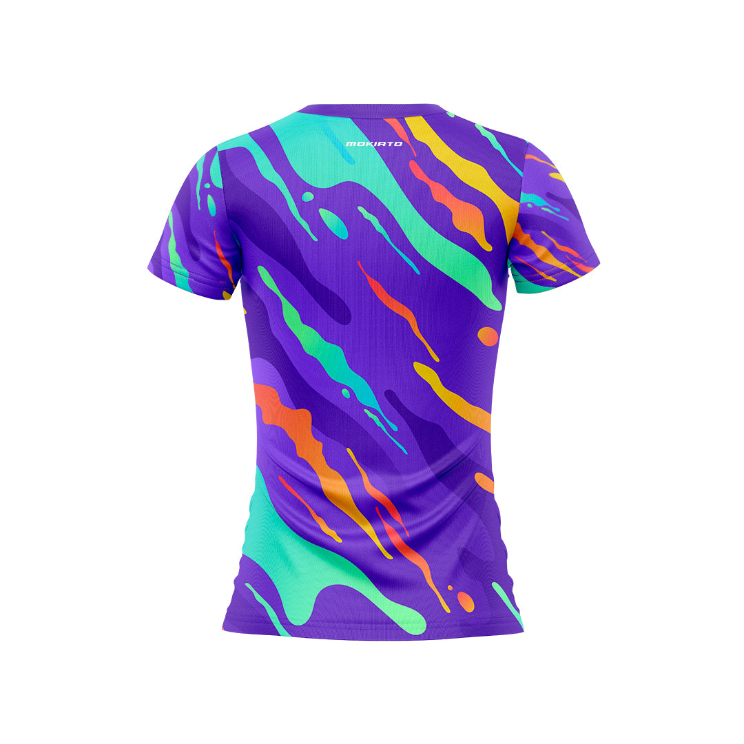 Camiseta Técnica de Deporte Purple Explosion - Mujer - MokiatoSports