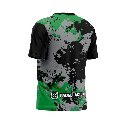 Camiseta Técnica Pádel Actual Verde Personalizada - Hombre - MokiatoSports