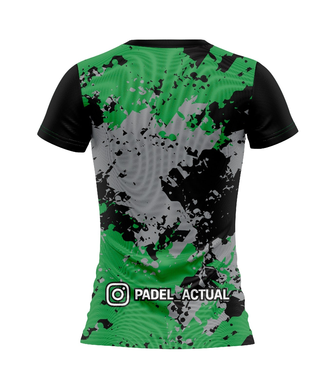 Camiseta Técnica Pádel Actual Verde Personalizada - Mujer - MokiatoSports