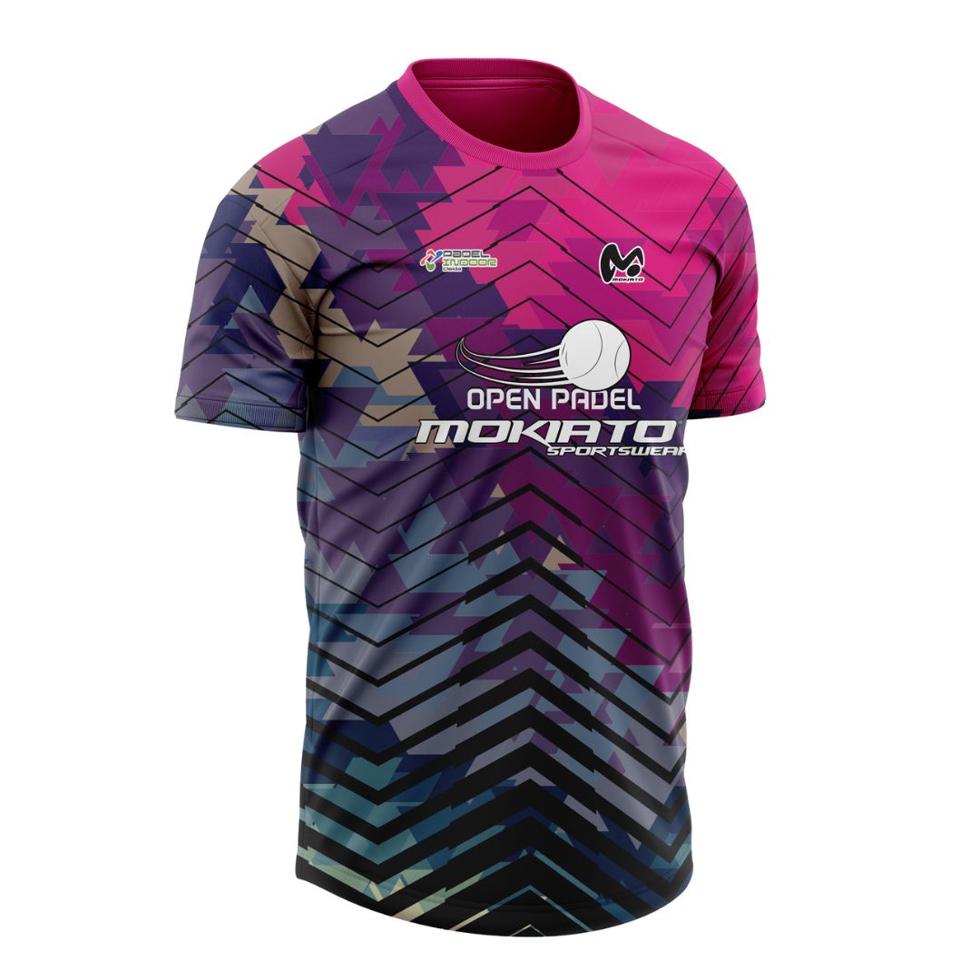 Camiseta Técnica Open Padel Mokiato Rosa - Hombre