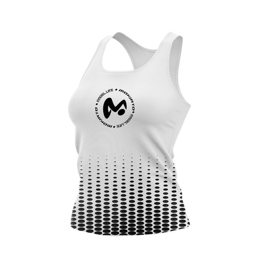 Camiseta Tirantes de Pádel White - Mujer - MokiatoSports