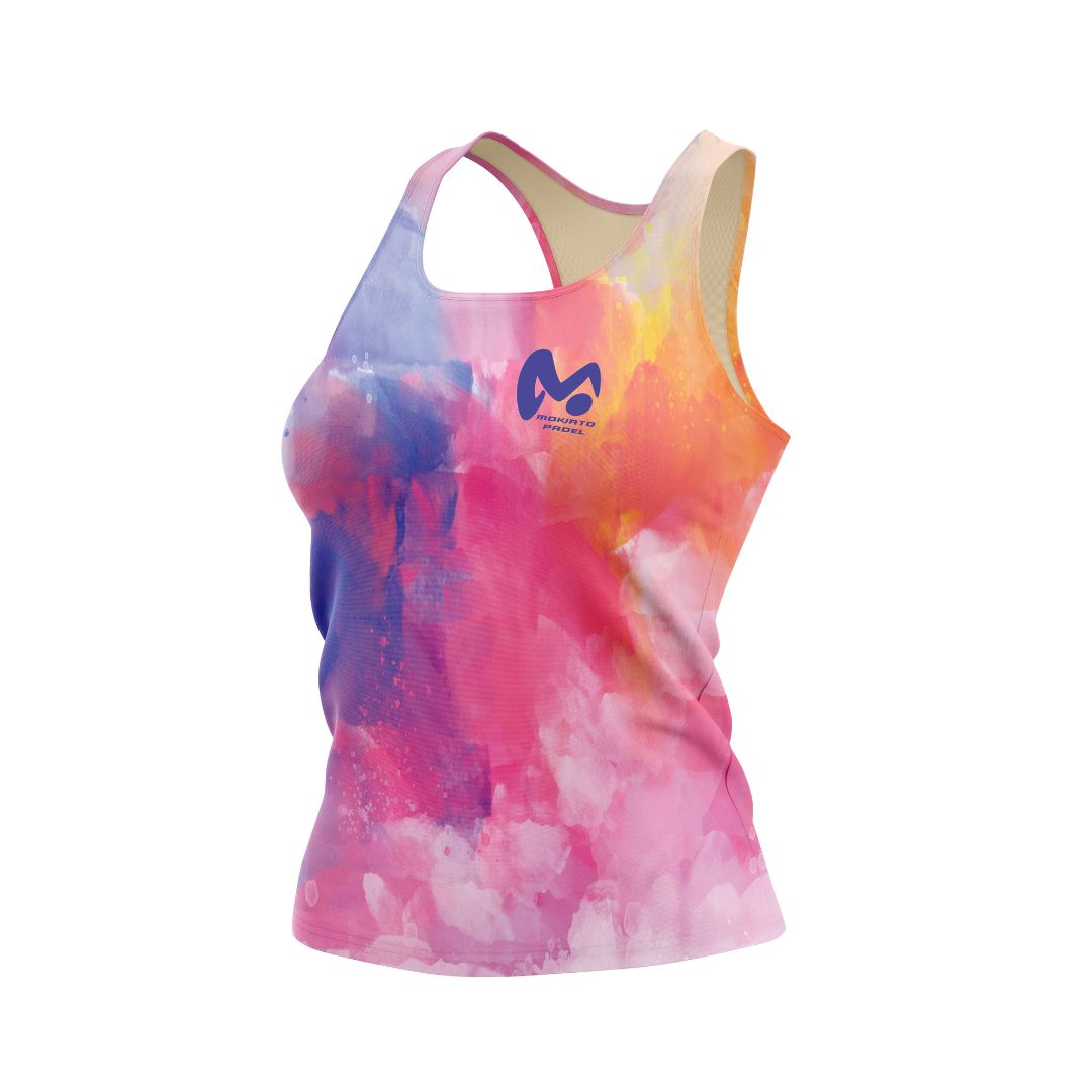 Camiseta Tirantes de Pádel Paint - Mujer - MokiatoSports