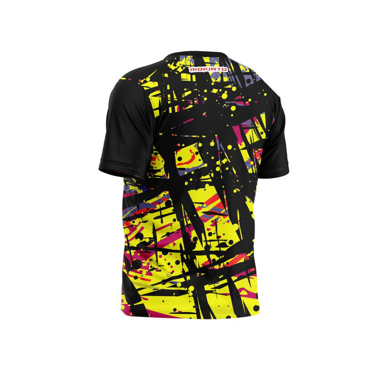 Camiseta Técnica de Fitness Black & Yellow - Hombre - MokiatoSports