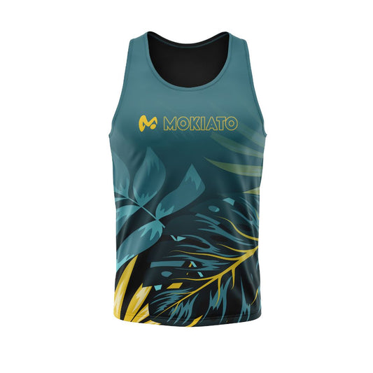Camiseta Tirantes de Running Palm Green - Hombre - MokiatoSports